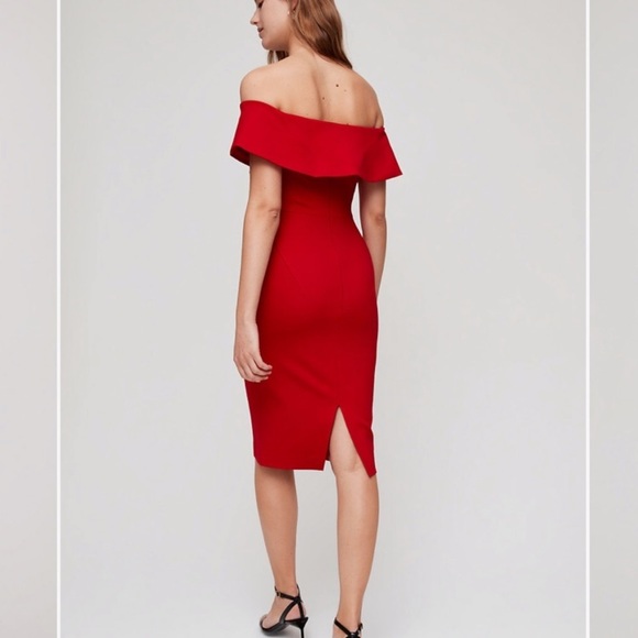 Aritzia off the shoulder sexy red dress, size 2 - Picture 3 of 16